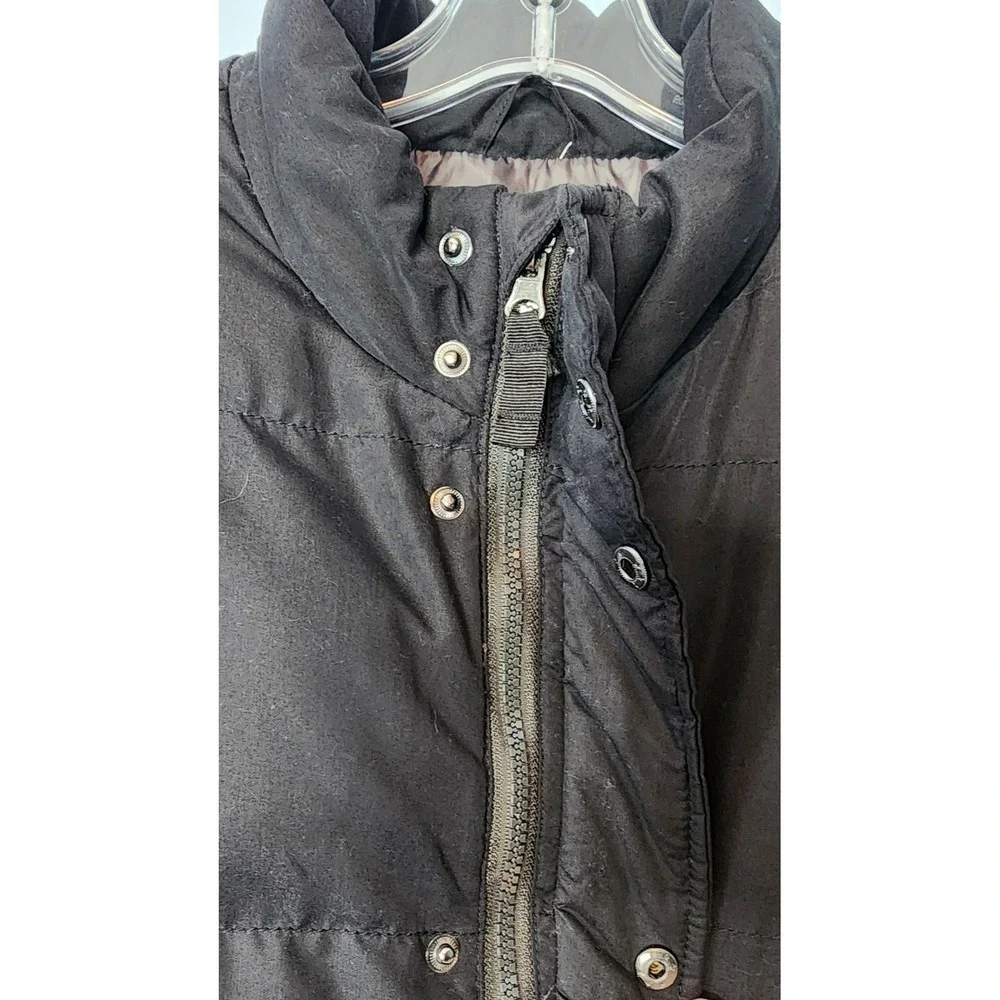 St Johns‎ Bay Mens Puffer Vest Black Full Snap Pockets Size L Lined Zip Snap